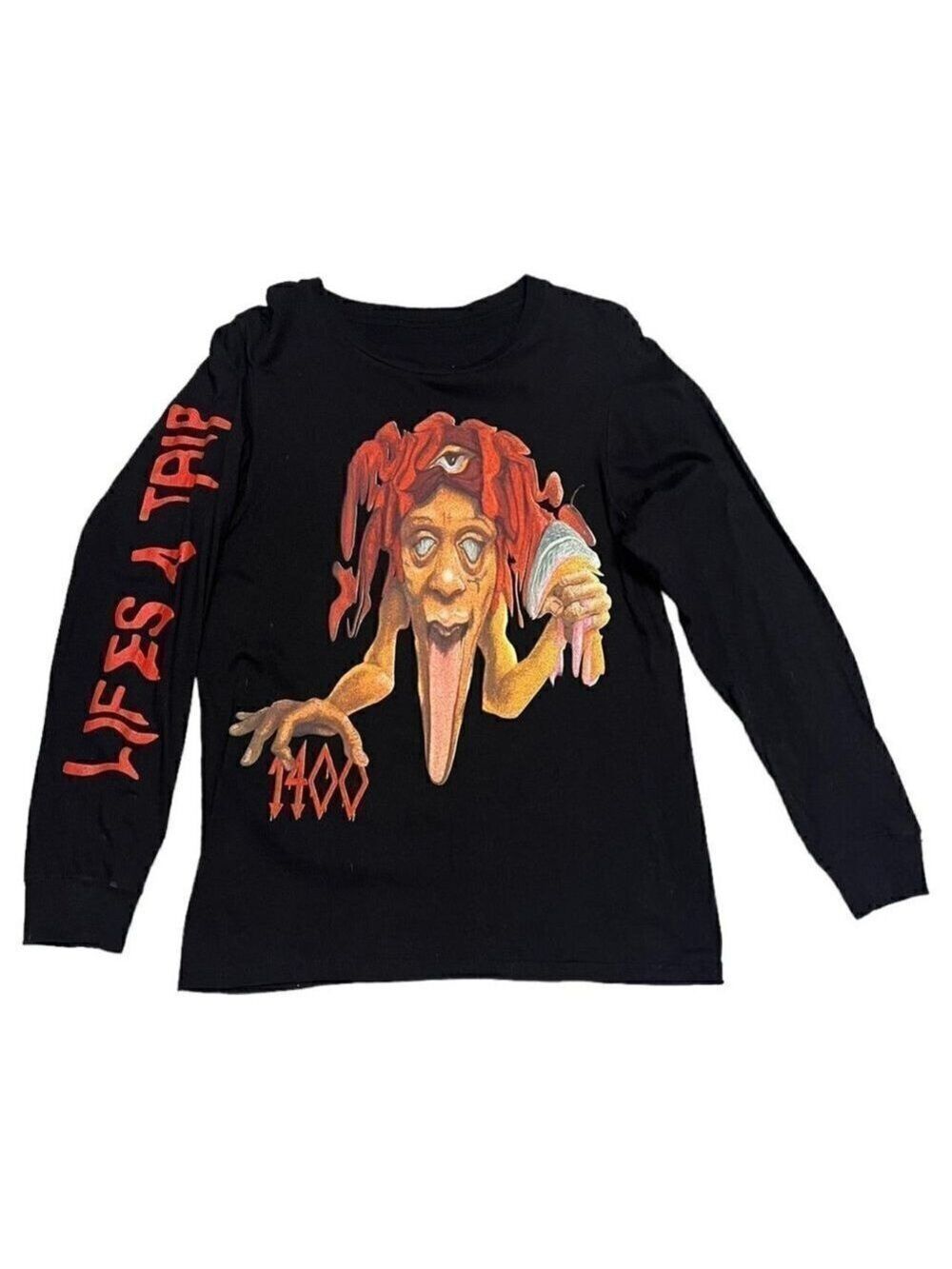 Trippie Redd “LIFE’S A TRIP” 1400 Melting Rap Long Sleeve Tee Shirt - Small